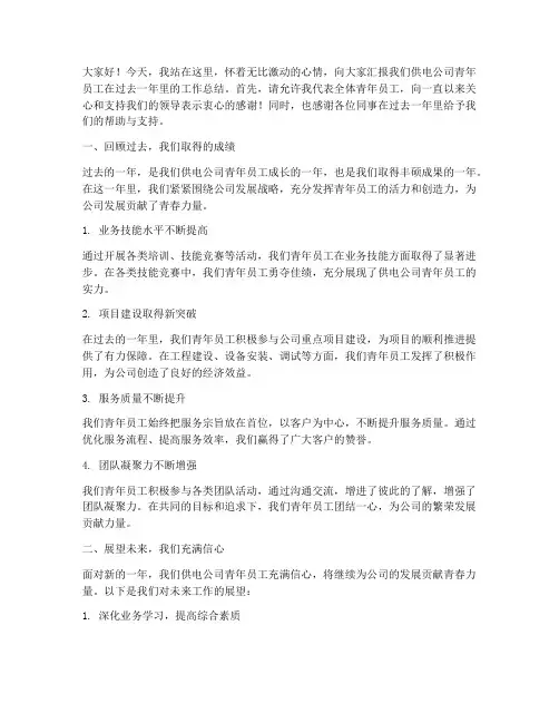 供电公司青年总结发言稿
