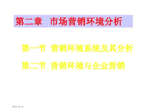 第二章 市场营销环境分析【PPT课件】