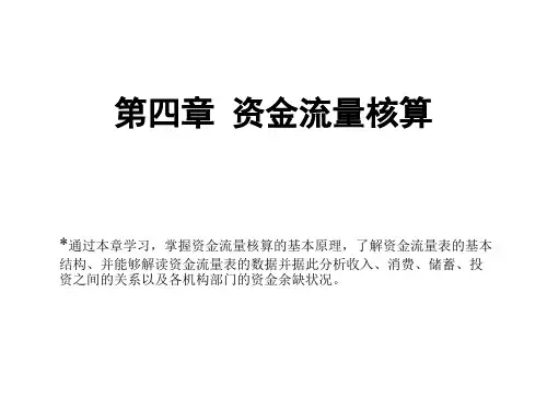 第四章 资金流量核算精品PPT课件