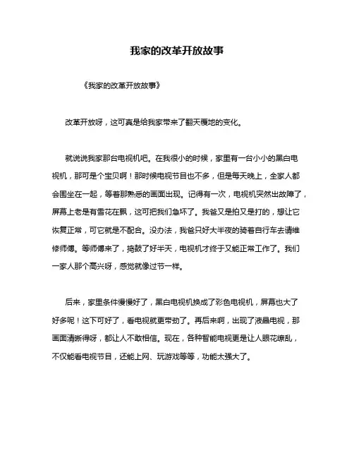 我家的改革开放故事