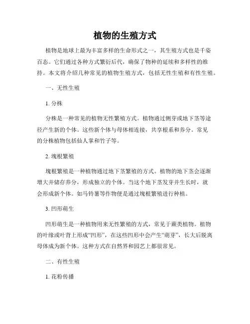 植物的生殖方式