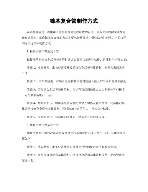 镍基复合管制作方式