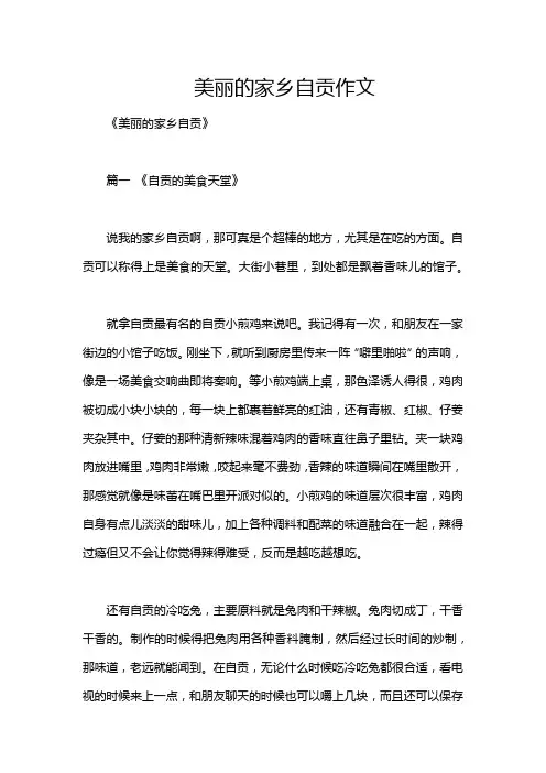 美丽的家乡自贡作文