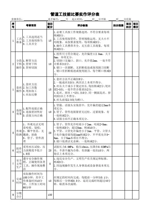 管道工实作