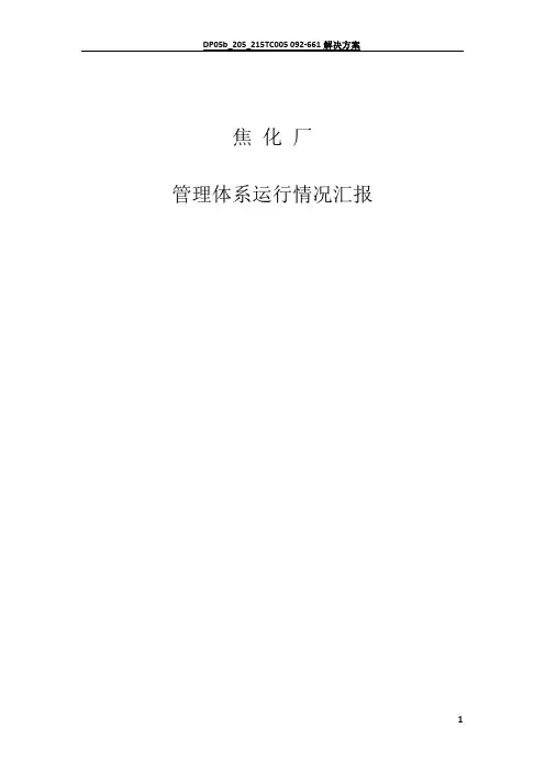 管理体系运行情况报告
