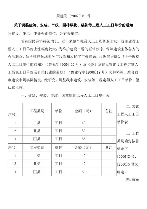 莱建发[2007]61号