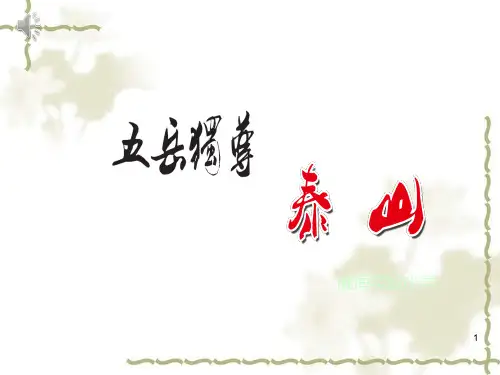 泰山模板ppt课件
