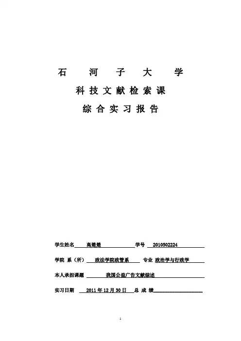 我国公益广告文献综述