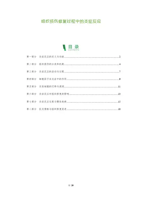 组织损伤修复过程中的炎症反应