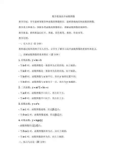 数学教案高中函数图像