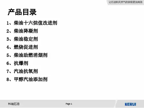 成品油添加剂中文