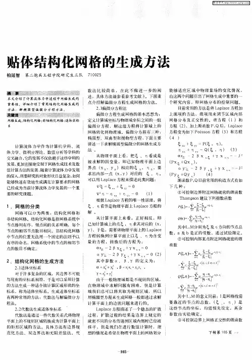 贴体结构化网格的生成方法