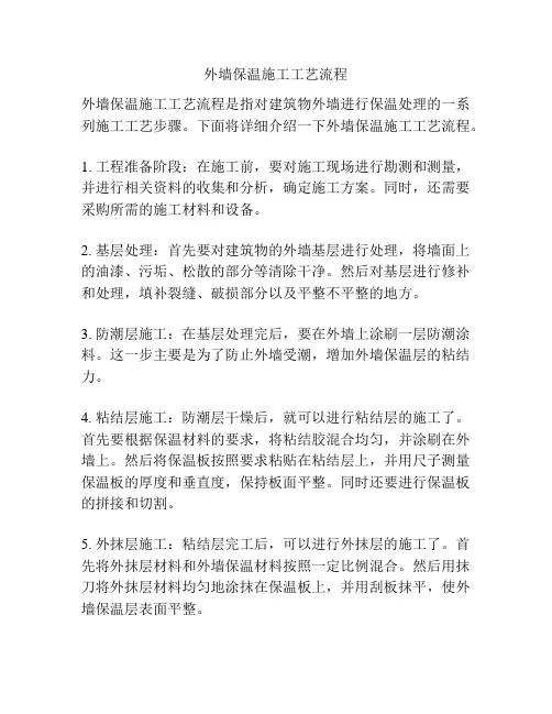 外墙保温施工工艺流程