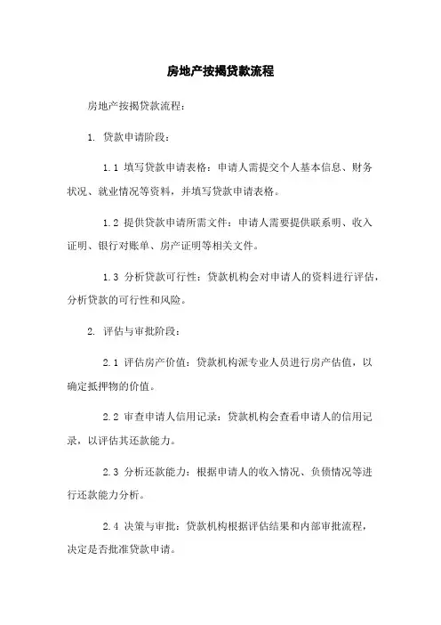 房地产按揭贷款流程