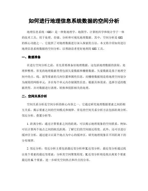 如何进行地理信息系统数据的空间分析