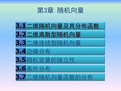 概率论与数理统计第3章随机向量