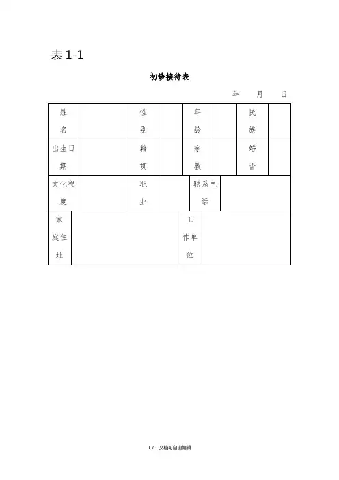 心理咨询记录文本表