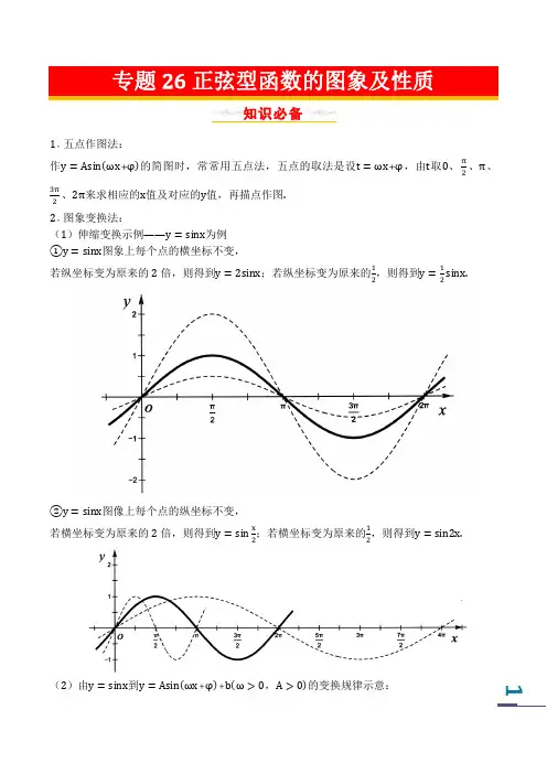 超神数学-高考数学总复习基础篇(一轮)专题26正弦型函数的图象及性质