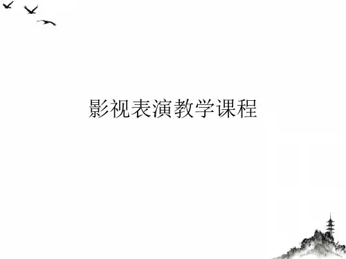 影视表演教学课程课件PPT