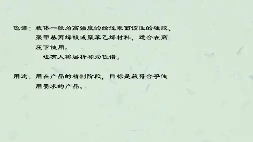色谱分离技术凝胶筛分课件