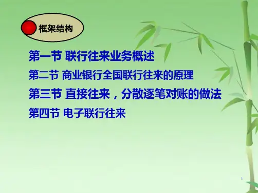 联行往来资金清算业务(共76张PPT)