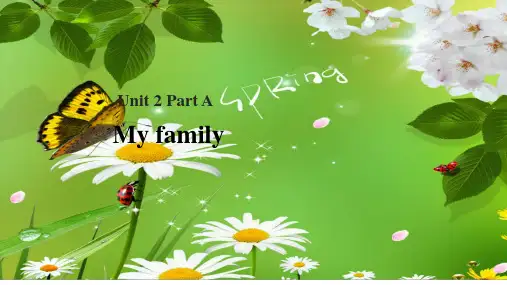 新人教版(PEP)小学三年级下册英语课件 Unit 2 My family (19)