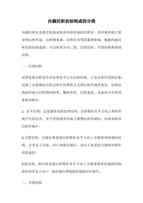 内源沉积岩结构成因分类