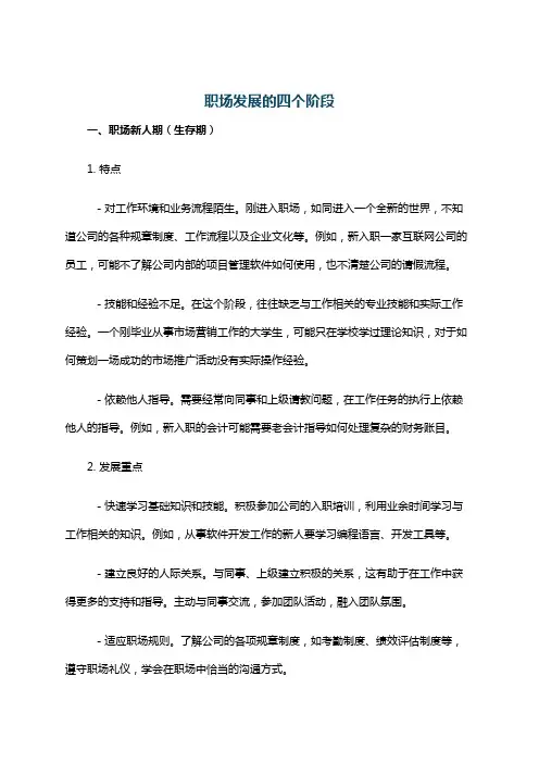 职场发展的四个阶段