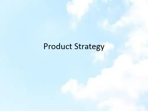 市场营销英文版13Product Strategy