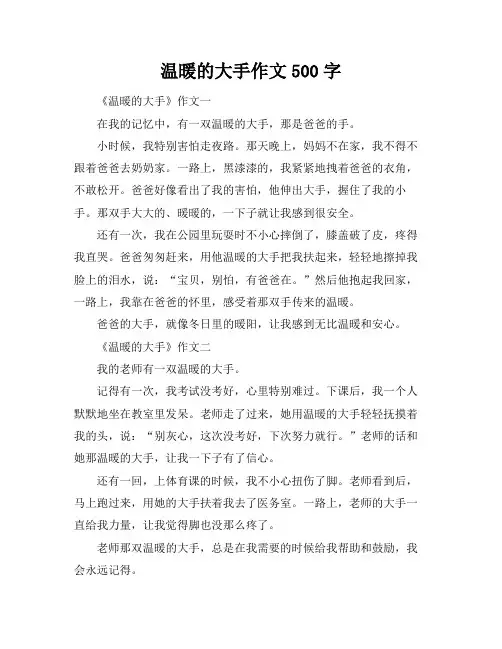 温暖的大手作文500字