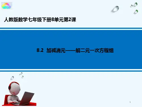 人教版加减消元----解二元一次方程组