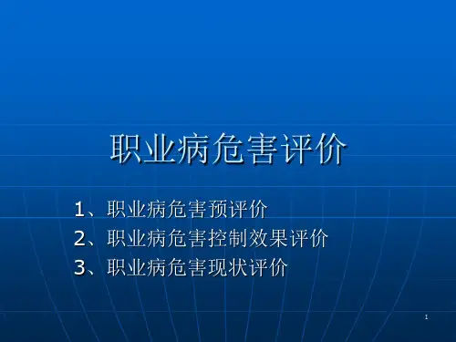 职业卫生评价导则对照讲解ppt课件