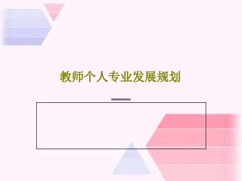 教师个人专业发展规划26页PPT
