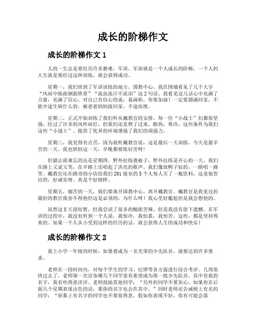 成长的阶梯作文
