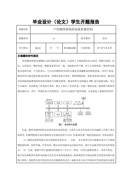 开题报告模板