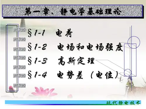 静电学基础理论ppt