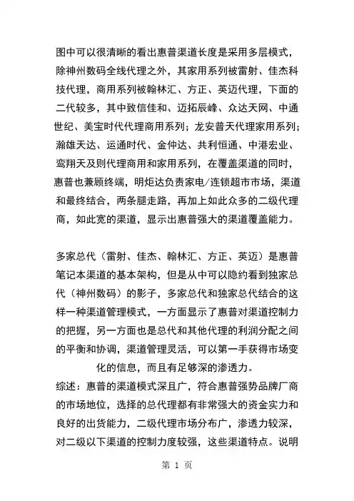 惠普的营销模式