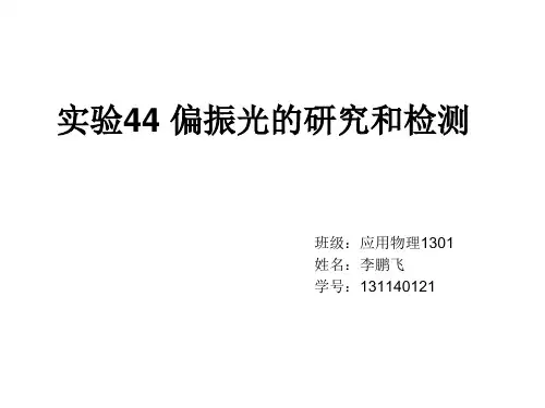 偏振光的研究和检测