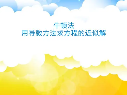 人教版高中数学必修1-1《牛顿法--用导数方法求方程的近似解》
