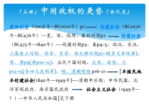 中国政权的更替