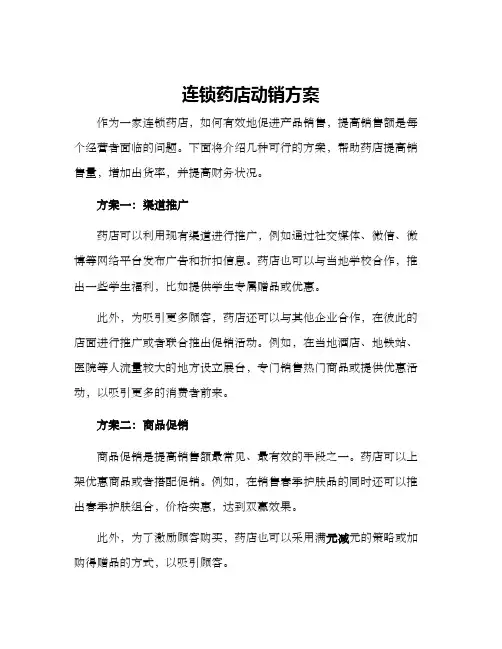 连锁药店动销方案