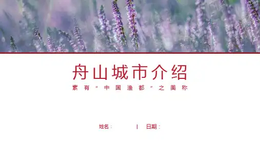 舟山介绍-舟山简介PPT(经典版)