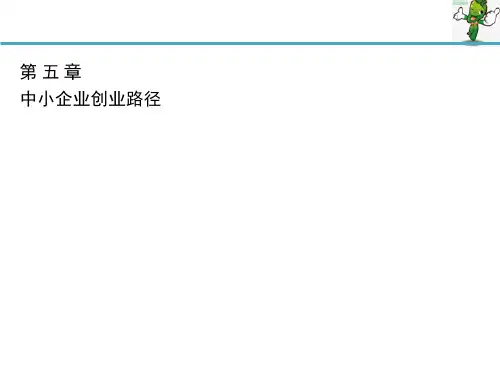 《中小企业创业管理》教学课件—05中小企业创业路径