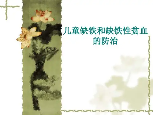 儿童缺铁和缺铁性贫血 PPT课件