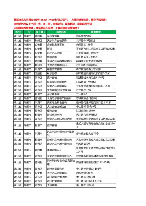 2020新版湖北省荆州市音响工商企业公司商家名录名单黄页联系电话号码地址大全90家