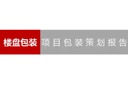 楼盘包装项目包装策划报告(PPT37张)