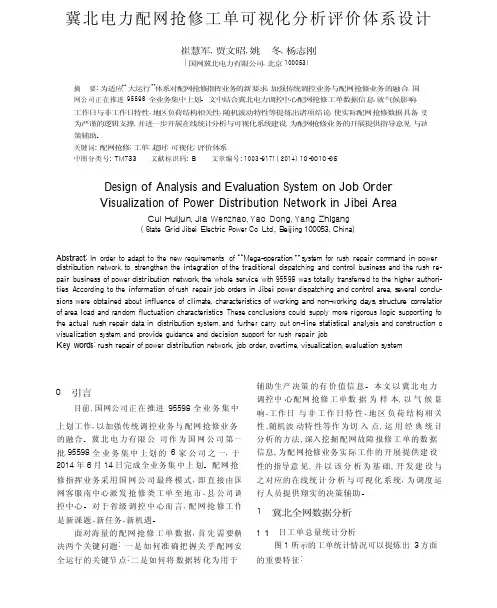 冀北电力配网抢修工单可视化分析评价体系设计