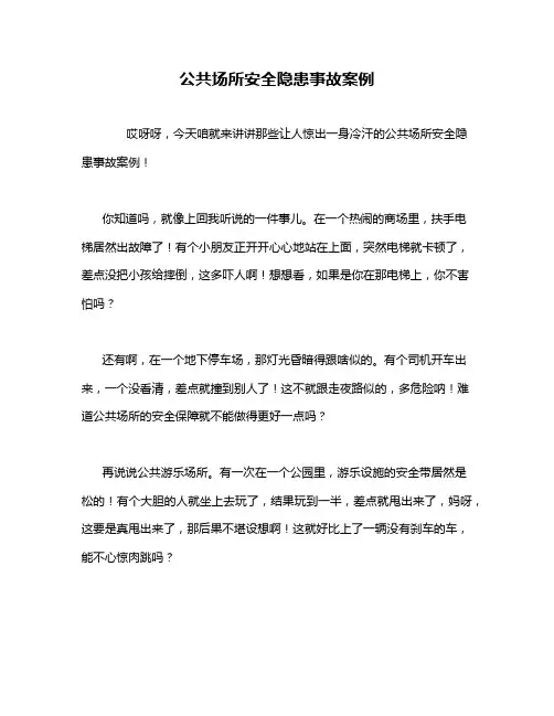 公共场所安全隐患事故案例