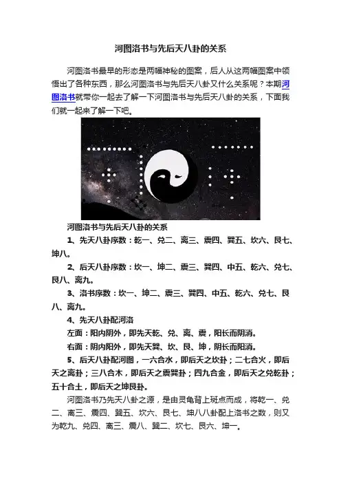 河图洛书与先后天八卦的关系
