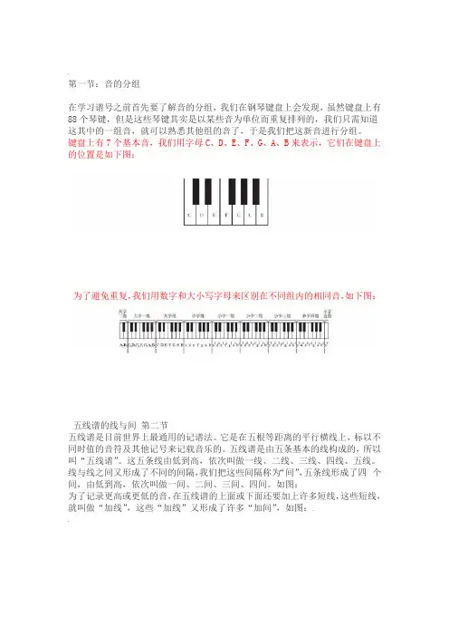 钢琴基础知识